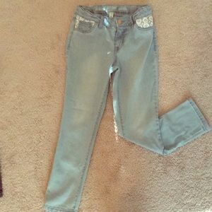 Super stretch girls blue jeans